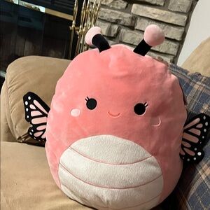 Squishmallows Pink and Black Butterfly Plush